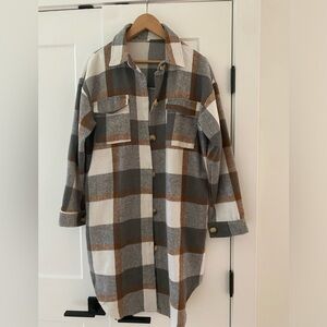 Plaid Shacket Xl